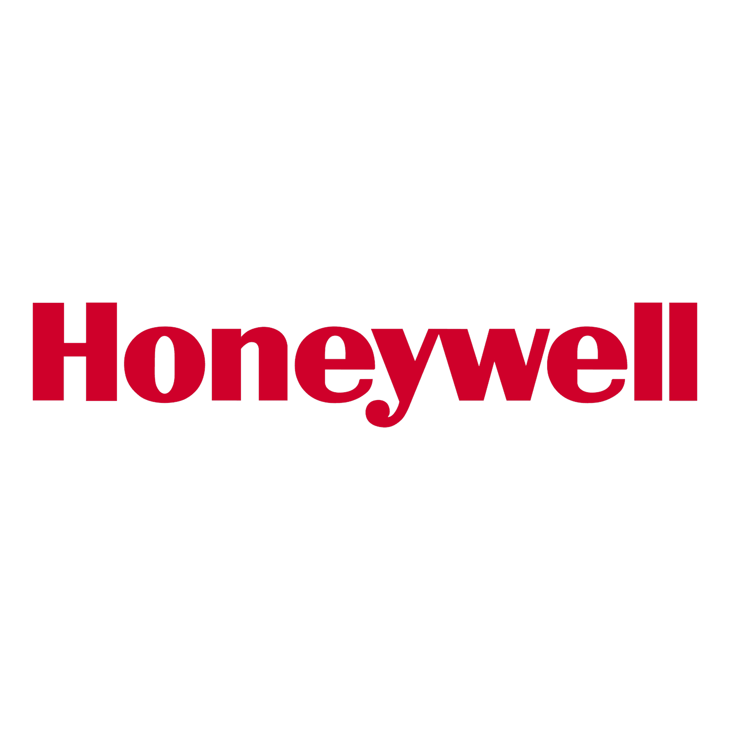 Honeywell corporate logo in a bold red sans-serif typeface against a solid white background.